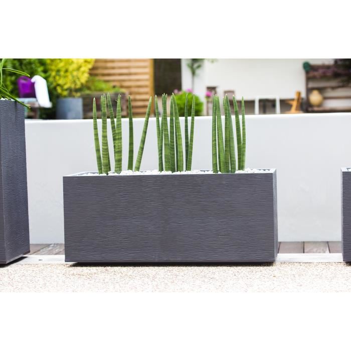 EDA Jardinière Graphit - 99,5 x 39 x 43 cm - 97,6 L - Gris anthracite