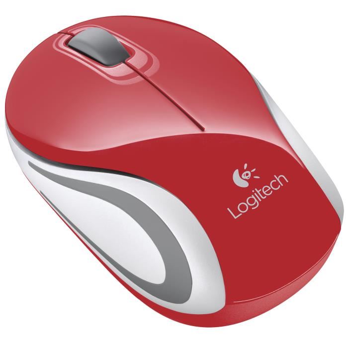 LOGITECH souris mini sans fil optique - M187 Rouge