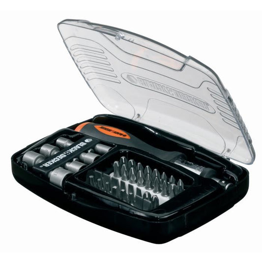 BLACK & DECKER Kit de tournevis a cliquet avec 40 accessoires