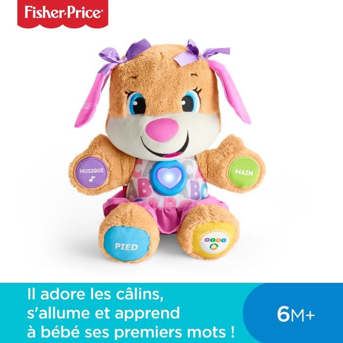 FISHER-PRICE - Puppy Sister - Peluche d'Eveil Progressif