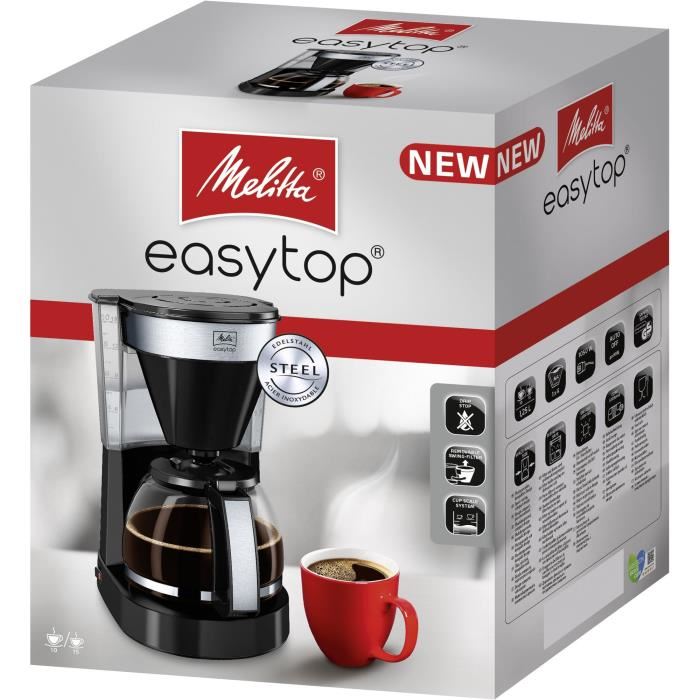 MELITTA Easy Top II 1023-04 - Cafetière filtre - 1050 W - Noir