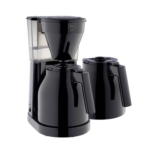 MELITTA Easy Therm II - Cafetière filtre 1L - 1050 W + 2eme verseuse - Noir