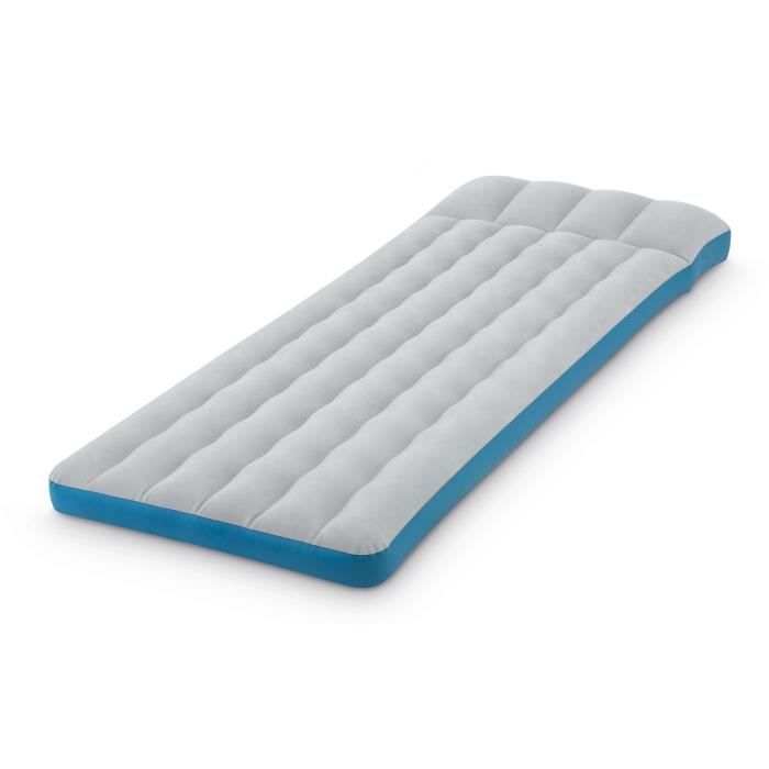 INTEX Matelas de Camping Gonflable - 1 place - Gris