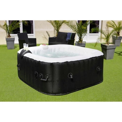 SUN SPA Spa gonflable carré Laminée - 4 personnes - 1, 55 x H 0, 65 m