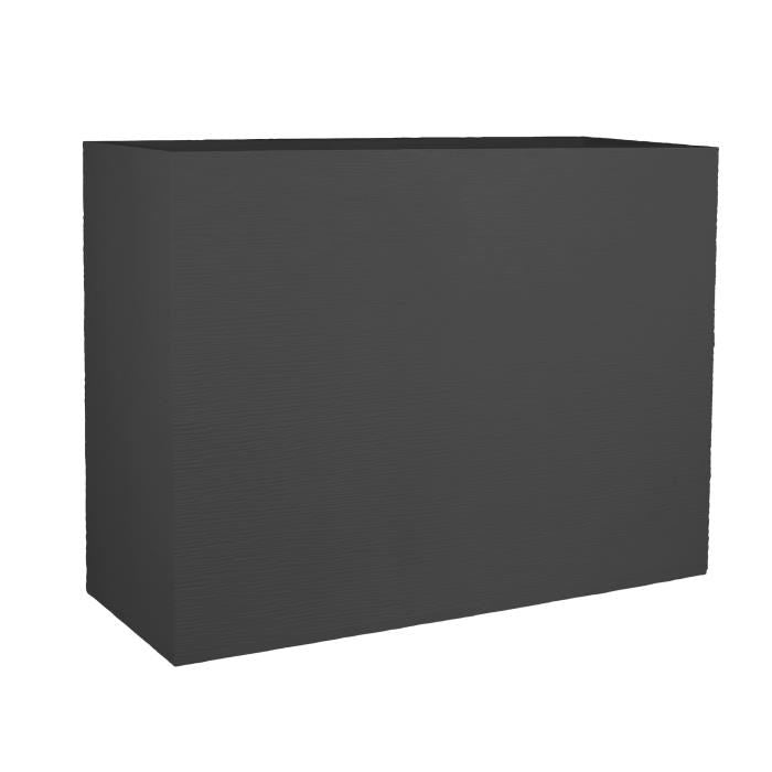 EDA PLASTIQUE Bac à fleurs Muret Loft Graphit - 46 L - 78,5 x 29,5 x 60 cm - Gris anthracite