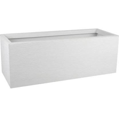 EDA PLASTIQUE Jardinière Graphit Up - 57 L - Dimensions 79,5 x 29,5 x 29,5 cm - Blanc cérusé