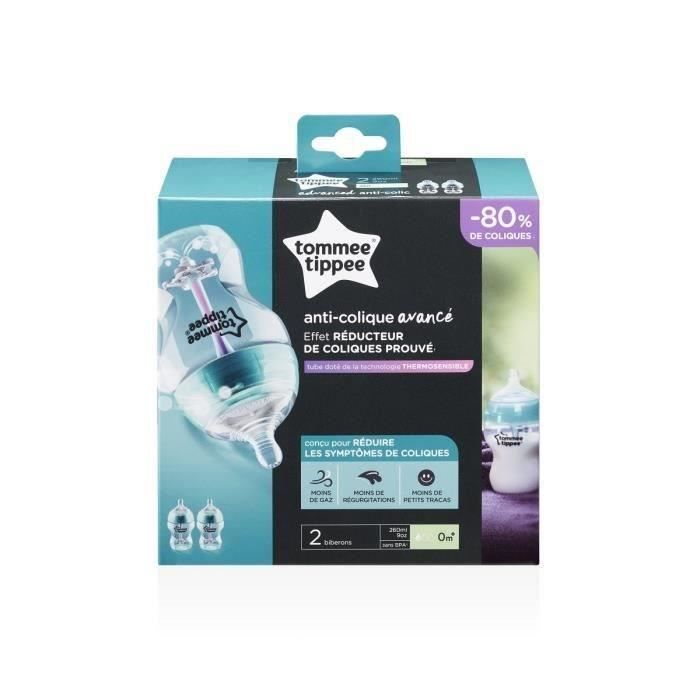 TOMMEE TIPPEE Biberon Anti colique avancé 260ml x2