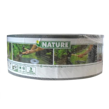 NATURE Bordure de jardin - En polyéthylene - Epaisseur 3 mm - Gris - H7,5 cm x 10 m