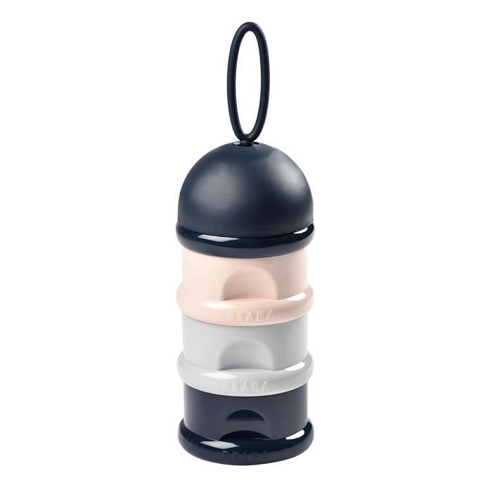 BEABA Boîte doseuse de lait empilable (dark blue+gray+pink)