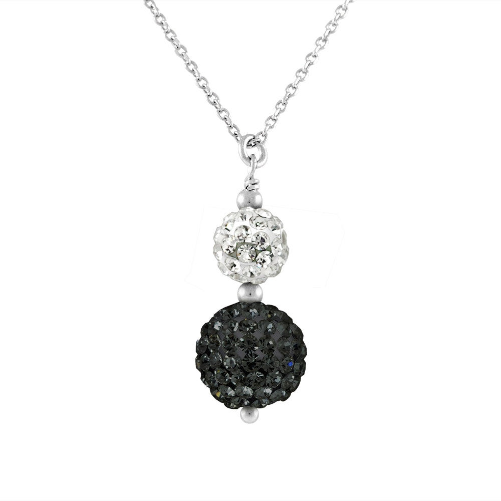 Collier Duo Cristal "BLACK & WHITE"