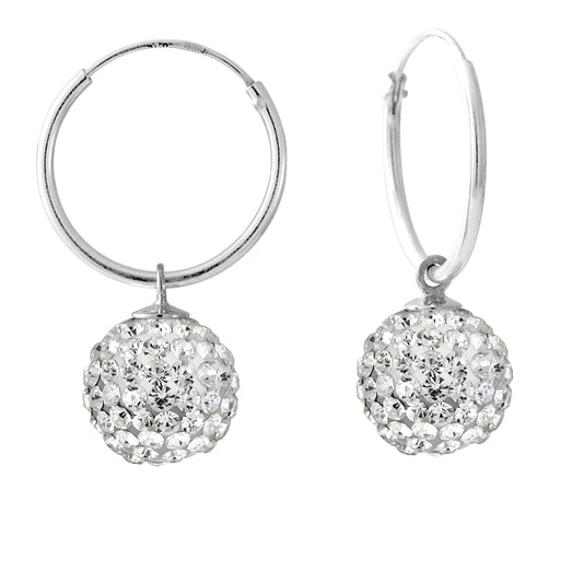 Boucles d'Oreilles "Pure WHITE" Pendentif Mobiles