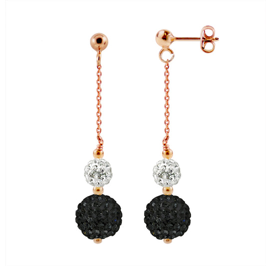 Boucles d'Oreilles"RoseY GOLD"  Chaines Pendentif