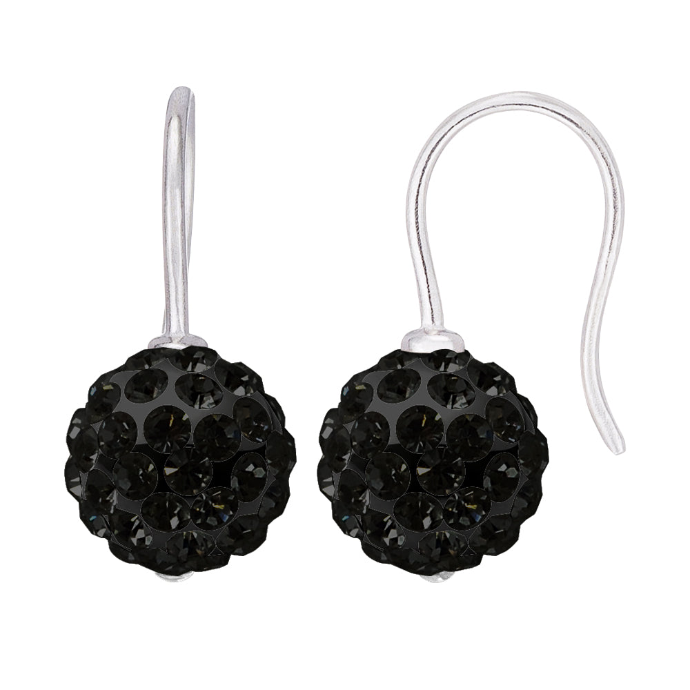 Boucles d'Oreilles "BLACK NIGHT"  Pendentif