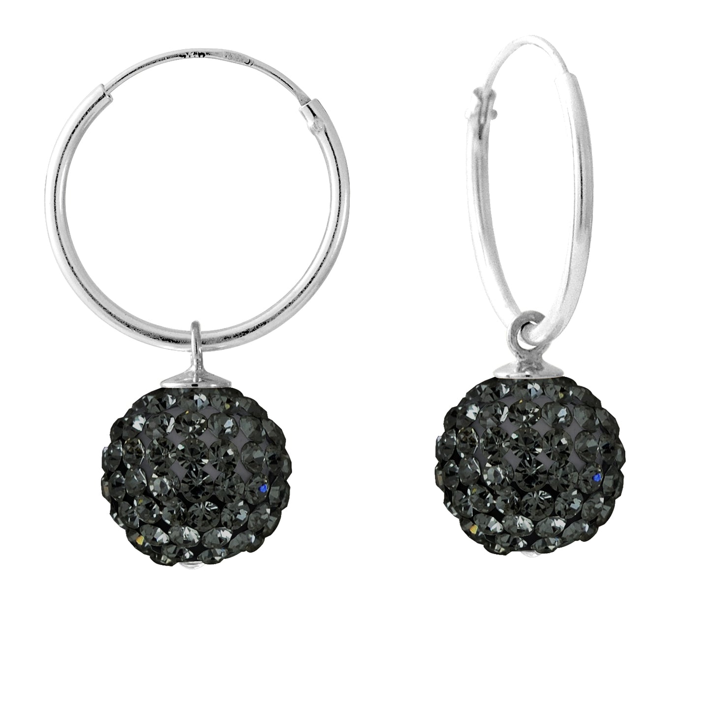 Boucles d'Oreilles "BLACK NIGHT" Pendentif Mobiles