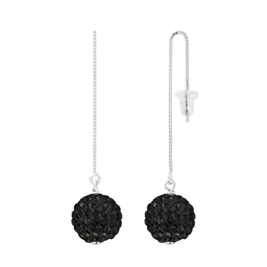 Boucles d'Oreilles "BLACK NIGHT"  Chaines Pendentif