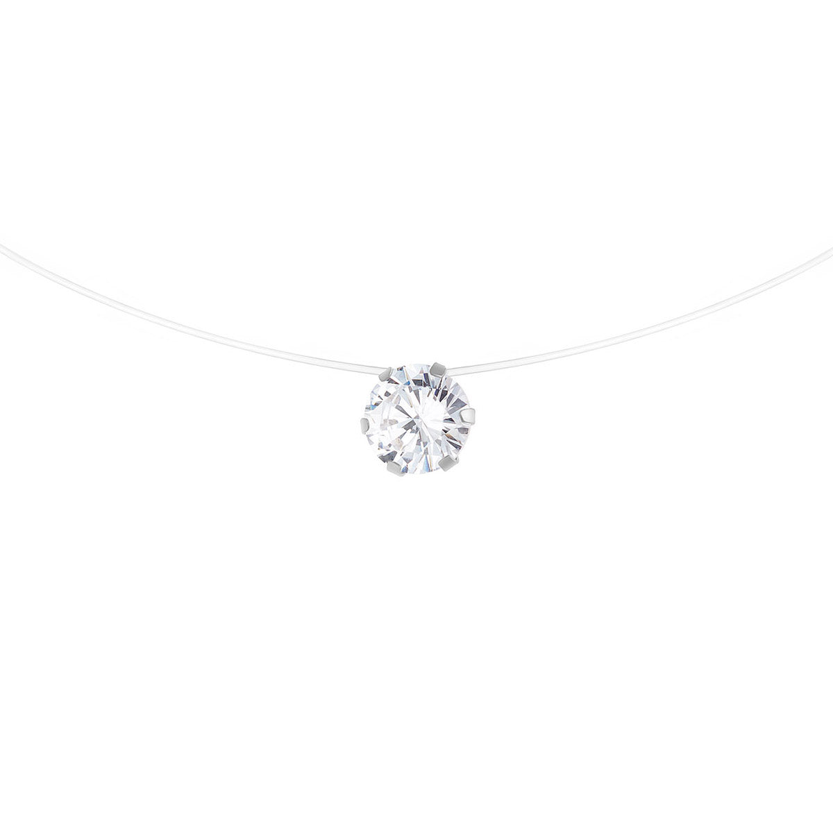 Collier Solitaire Oxyde de Zirconium