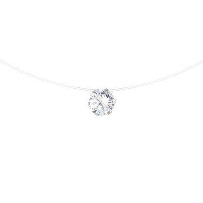 Collier Solitaire Oxyde de Zirconium