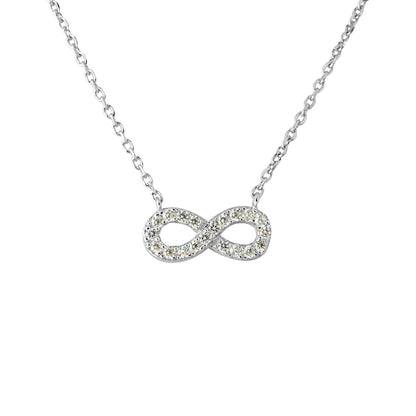 Collier "INFINI" entièrement serti de Oxydes de Zirconium