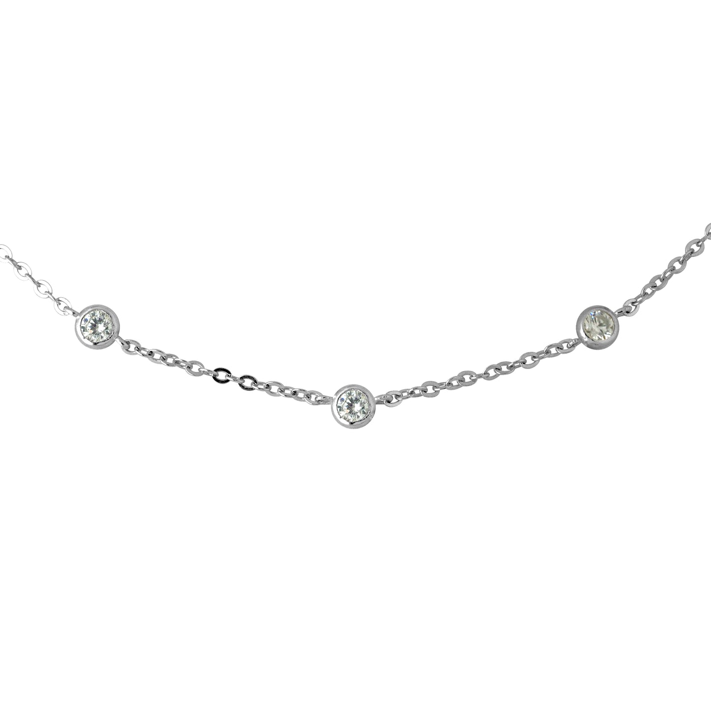 Collier "7 LOVE"  Chaine en alternance avec 7 Oxydes de Zirconium