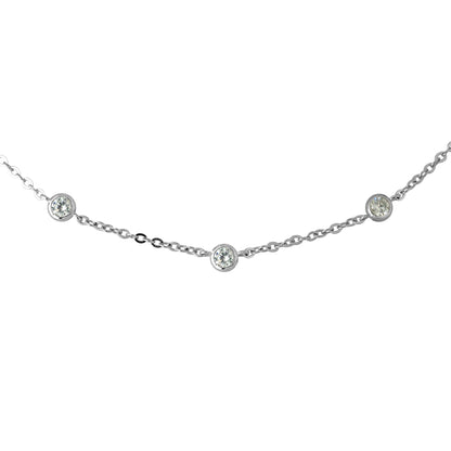 Collier "7 LOVE"  Chaine en alternance avec 7 Oxydes de Zirconium