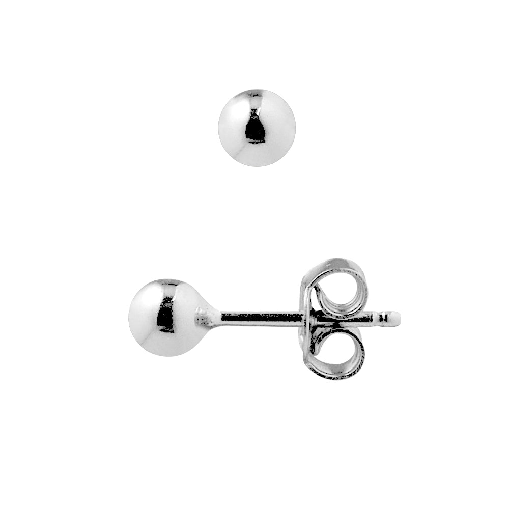 Boucles d'Oreilles Boules Argent