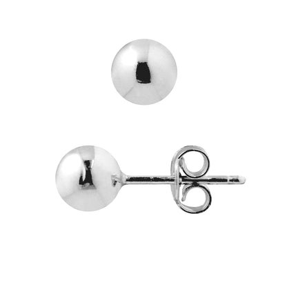 Boucles d'Oreilles Boules Argent