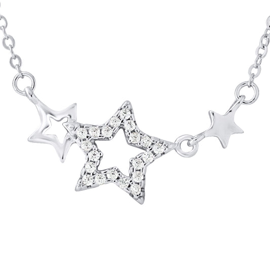 Collier motif "ÉTOILE" serti d'oxydes de zirconium