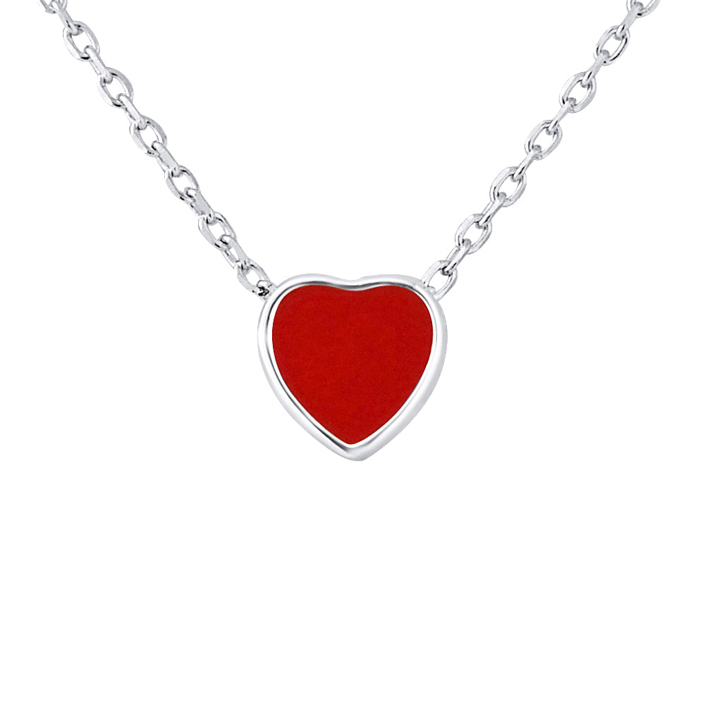 Collier motif "COEUR" Rouge