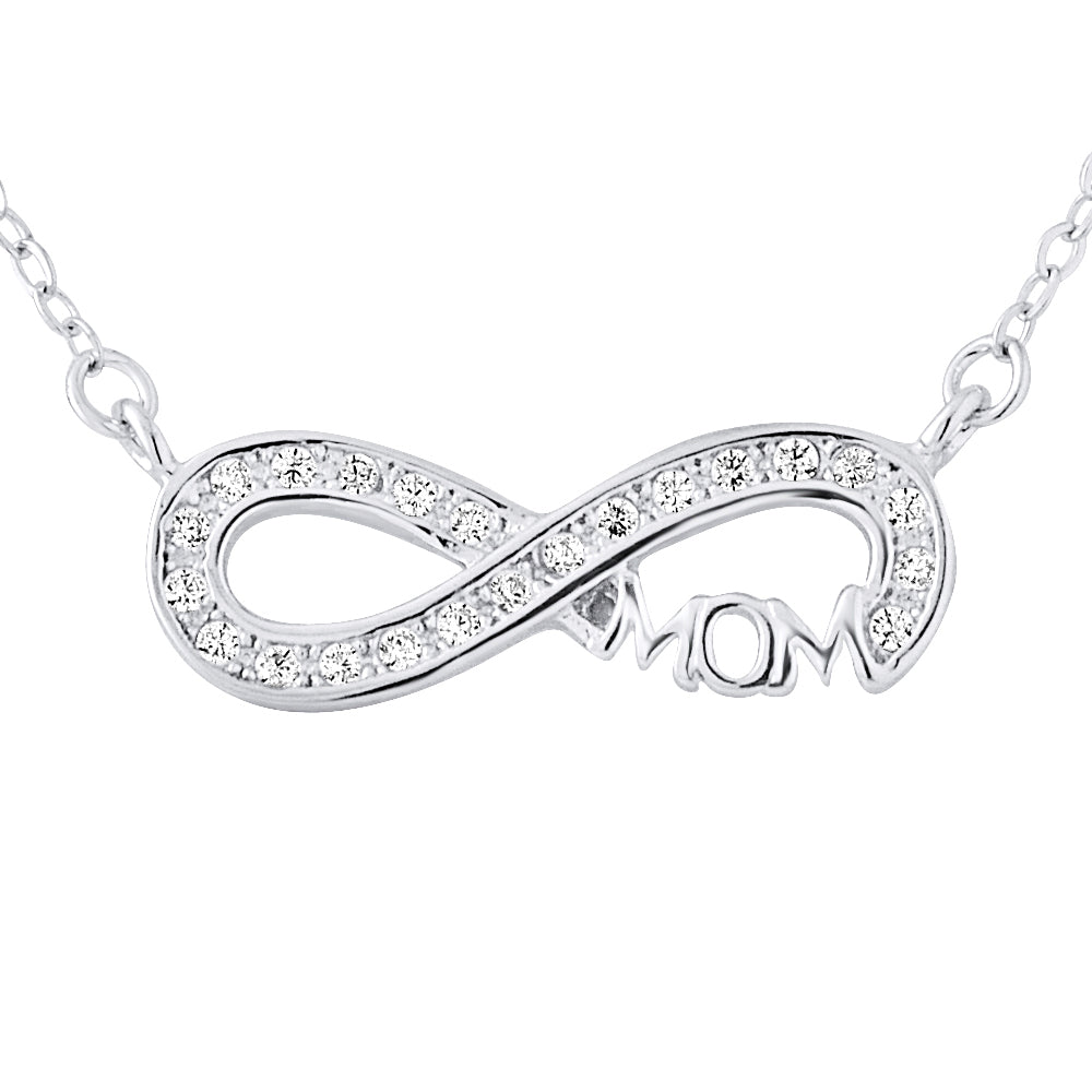 Collier motif "INFINI MUM" avec Oxydes de Zirconium