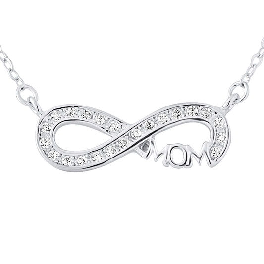 Collier motif "INFINI MUM" avec Oxydes de Zirconium