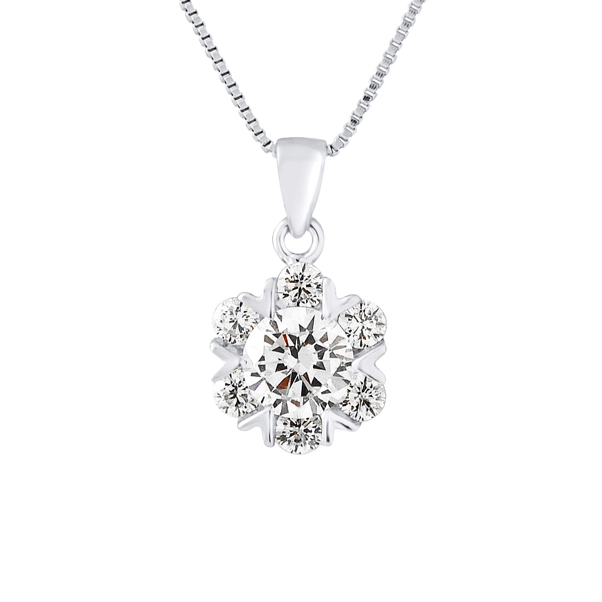 Collier motif "FLEUR" en argent 925/1000