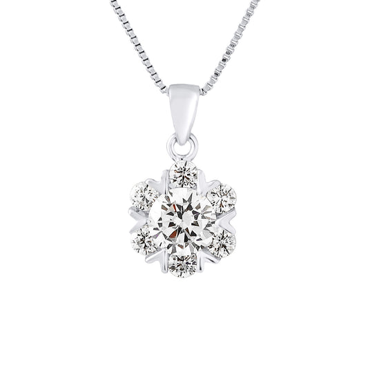 Collier motif "FLEUR" en argent 925/1000