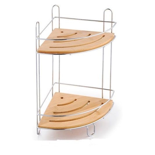 Etagère de salle de bains DKD Home Decor Métal Bambou (19.5 x 19.5 x 37 cm)