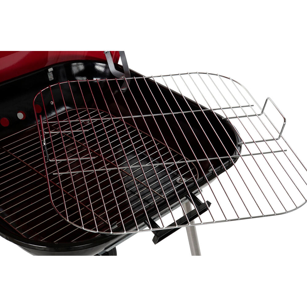 Barbecue à Charbon avec Couvercle et Roulettes DKD Home Decor Rouge Acier (60 x 57 x 80 cm)