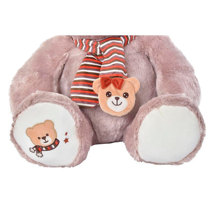 Ours en peluche DKD Home Decor Blanc Écharpe Marron Polyester Enfant Ours