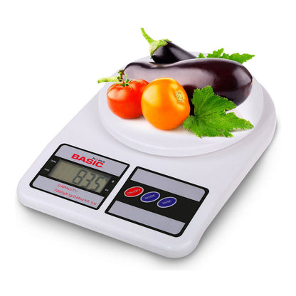 Balance de cuisine Basic Home Numérique LCD 7 kg Blanc (23 x 16 x 3,6 cm)