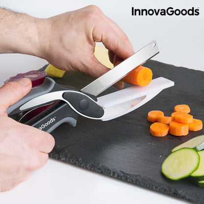 Couteau-Ciseau avec Mini Planche à Découper Intégrée Scible InnovaGoods