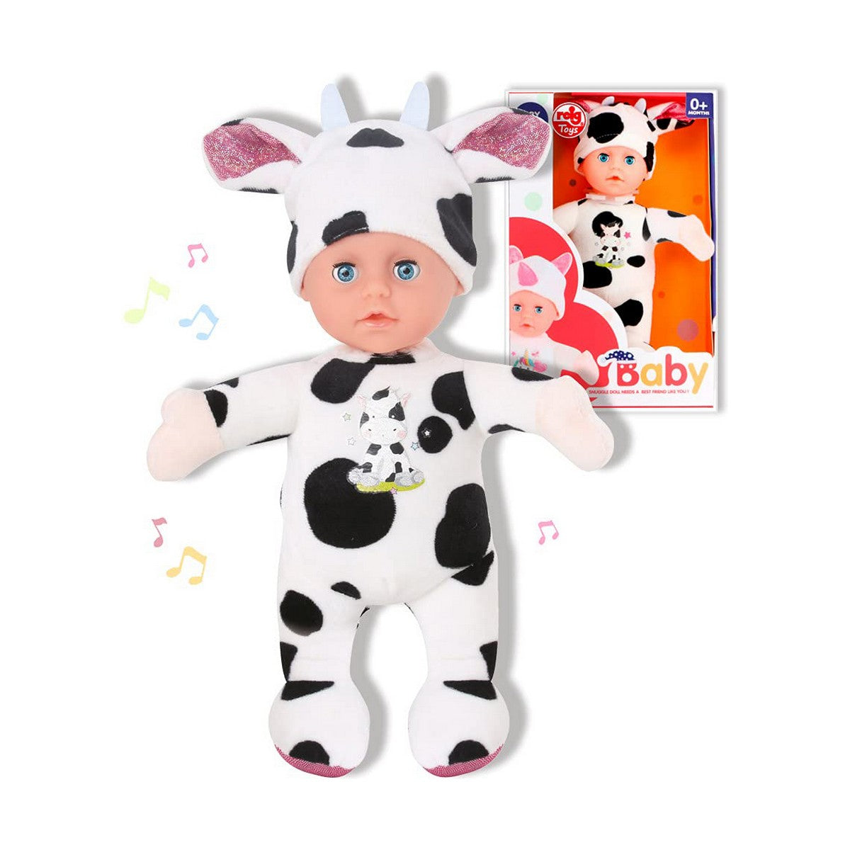 Bébé poupée Reig Vache 25 cm Jouet Peluche