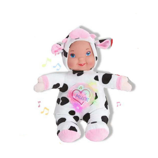 Bébé poupée Reig Vache 35 cm Peluche musicale