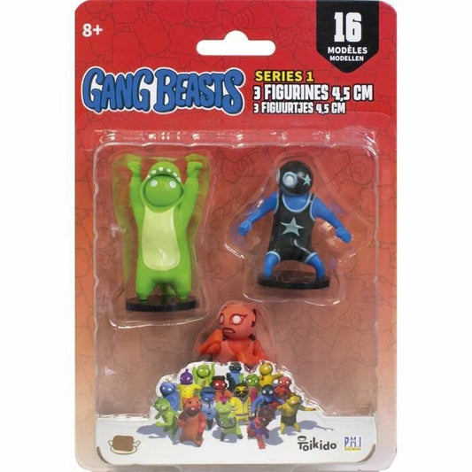 Figurine d’action Lansay Gang Beasts  Lot #1 4,5 cm 3 Pièces