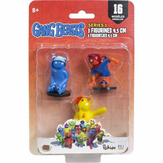 Figurine d’action Lansay Gang Beasts Lot #2 4,5 cm 3 Pièces