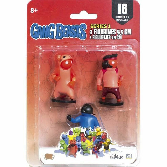 Figurine d’action Lansay Gang Beasts Lot #4 4,5 cm 3 Pièces