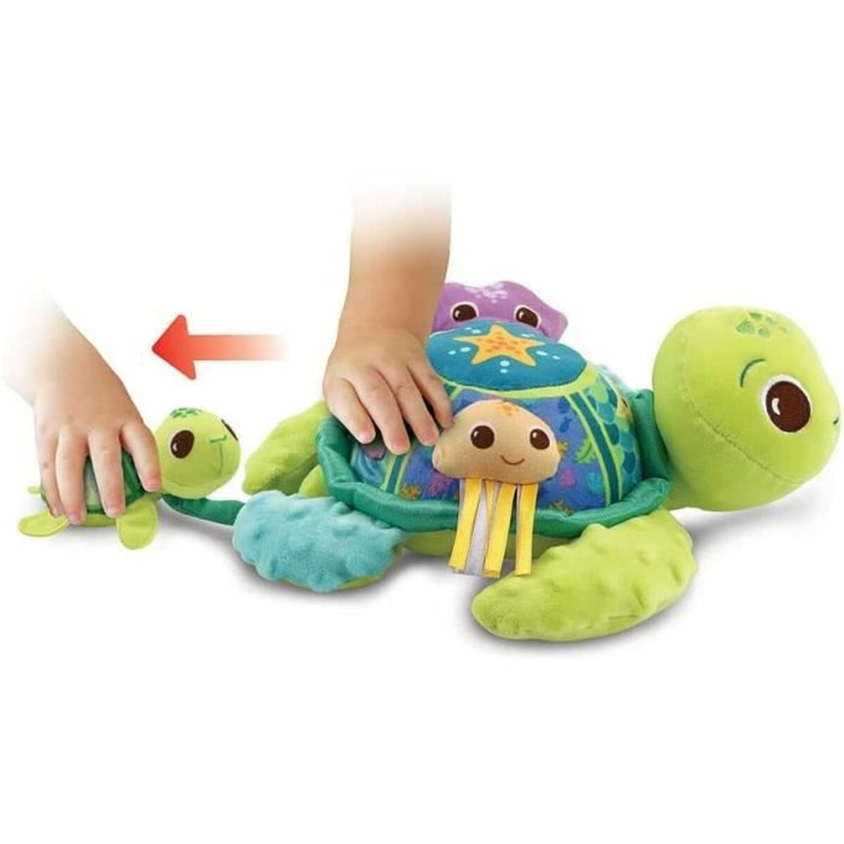 Jouet Peluche Vtech Baby Juju, Maman tortue + Bébé - Musical