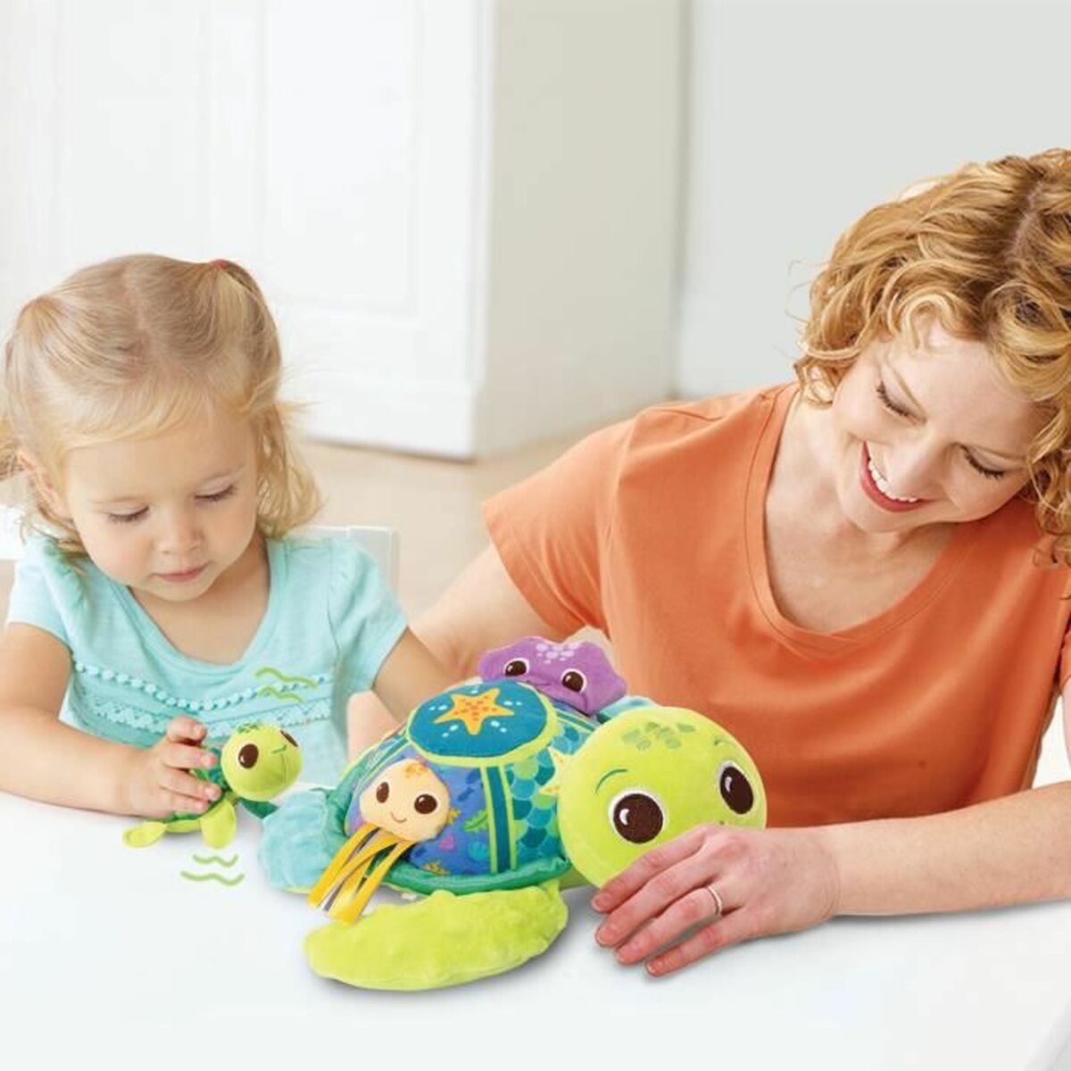 Jouet Peluche Vtech Baby Juju, Maman tortue + Bébé - Musical