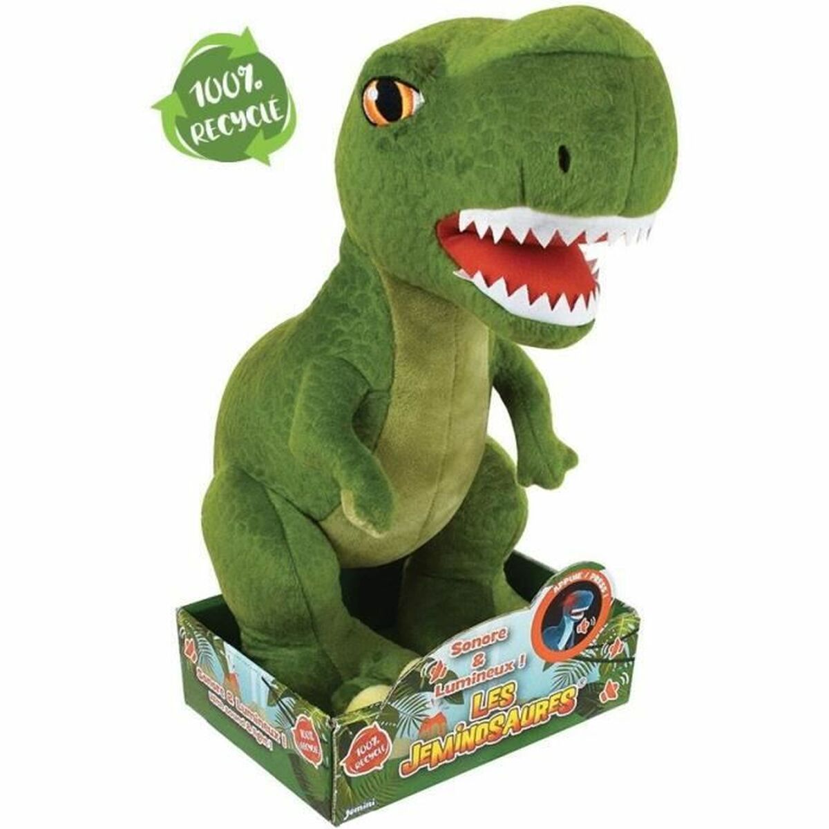 Jouet Peluche Jemini Dinosaure Lumière LED avec son