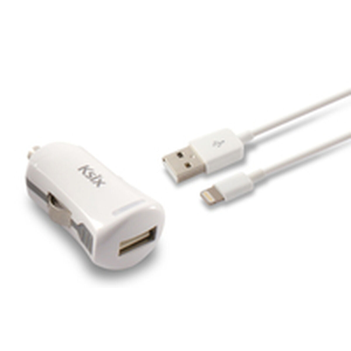 Chargeur USB pour Voiture + Câble Lightning MFi KSIX Apple-compatible 2.4 A