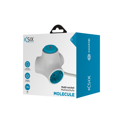 Rallonge 3 prises Schuko avec interrupteur KSIX MOLECULE