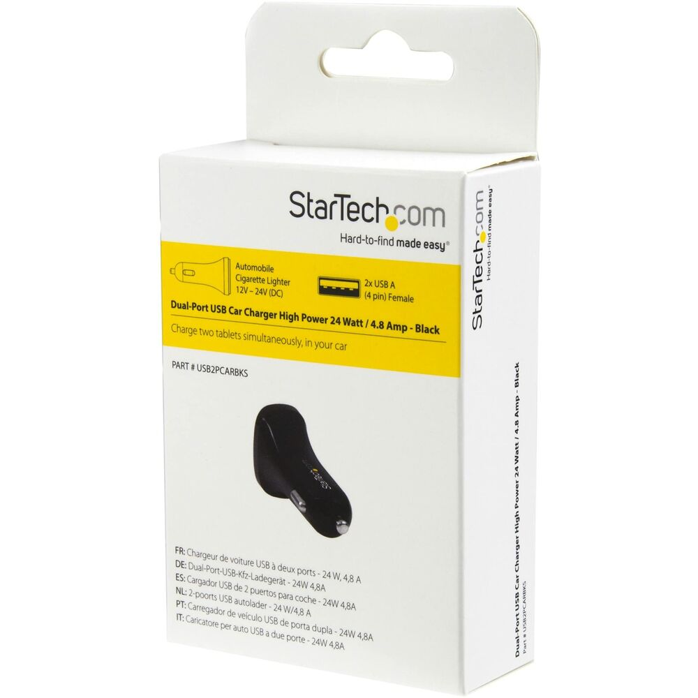 Chargeur de voiture Startech USB2PCARBKS