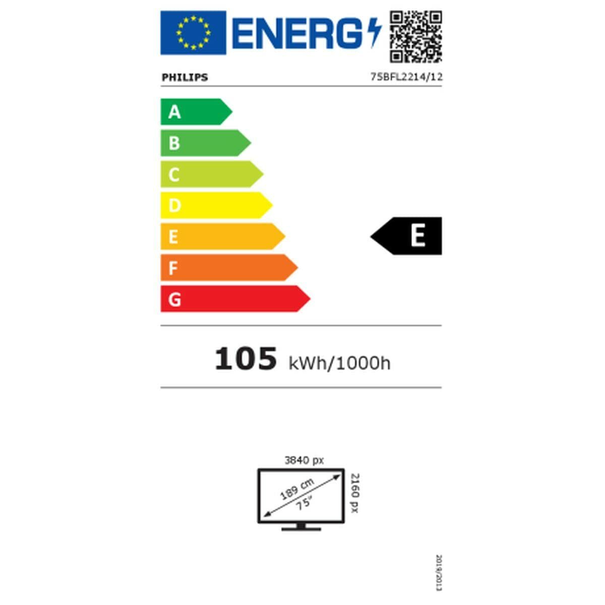 Écran Videowall Philips 75BFL2214/12 Full HD 75" LED