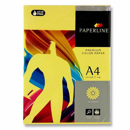 Papier pour imprimante Fabrisa Paperline Premium 80 g/m² Jaune A4 500 Volets (5 Unités)